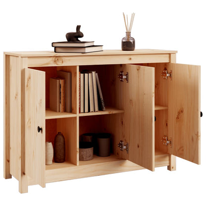 Aparador De Madera Maciza De Pino 110x35x74 Cm / Vetonek_4