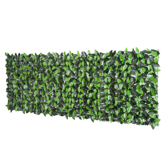 Seto Artificial En Rollo Para Balcón Valla Jardín Outsunny 3x1m Verde_0