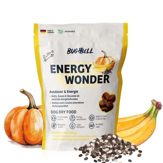 BugBell EnergyWonder Pienso – hipoalergénico, sin cereales, con proteína de insecto, plátano y chía_0