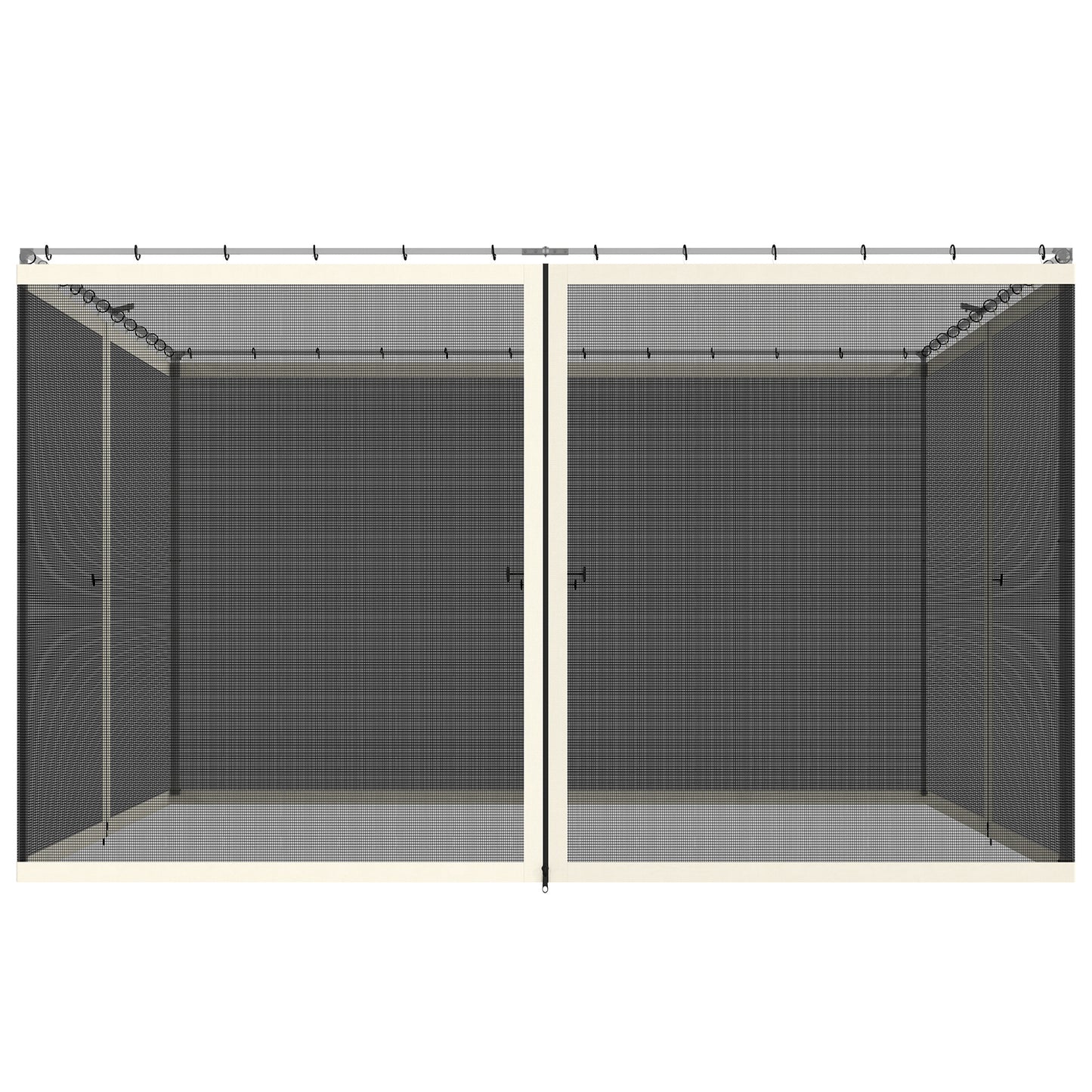Outsunny 4 Paneles Laterales 335x207 Cm Para Carpa De Jardín Mosquitera_0