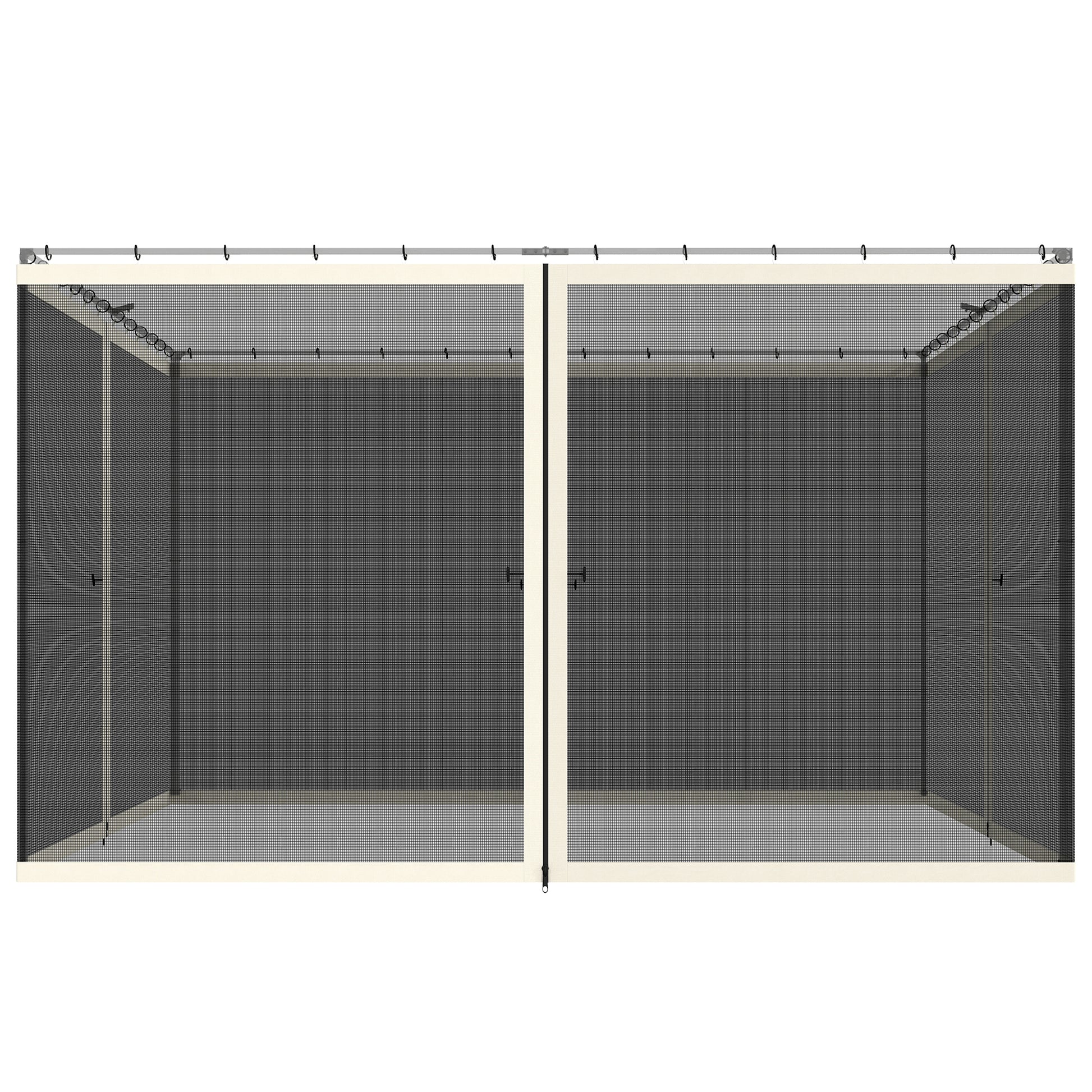 Outsunny 4 Paneles Laterales 335x207 Cm Para Carpa De Jardín Mosquitera_0