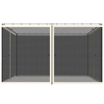 Outsunny 4 Paneles Laterales 335x207 Cm Para Carpa De Jardín Mosquitera_0