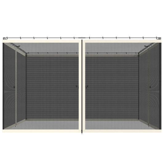 Outsunny 4 Paneles Laterales 335x207 Cm Para Carpa De Jardín Mosquitera_0