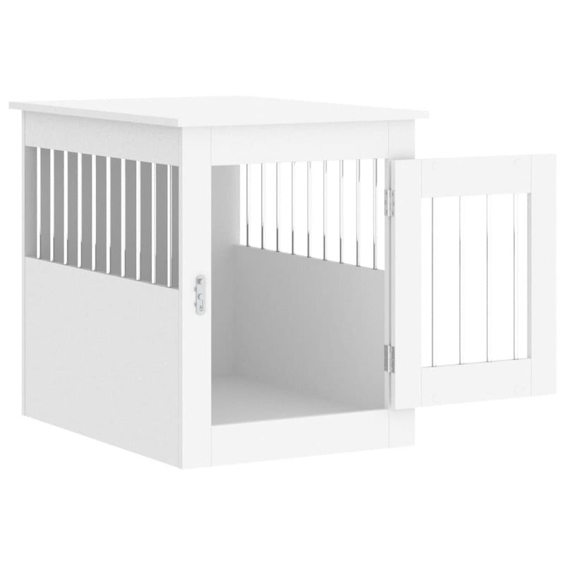 Vidaxl Jaula Para Perros Madera De Ingeniería Blanco 55x75x65 Cm_5