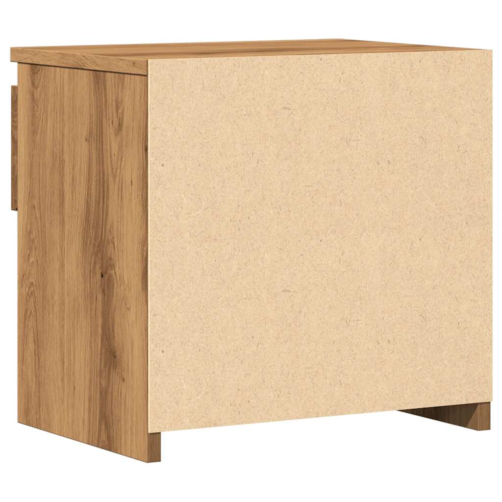 Mesita De Noche Madera De Ingeniería Roble Artisian 40x30x39 Cm_4