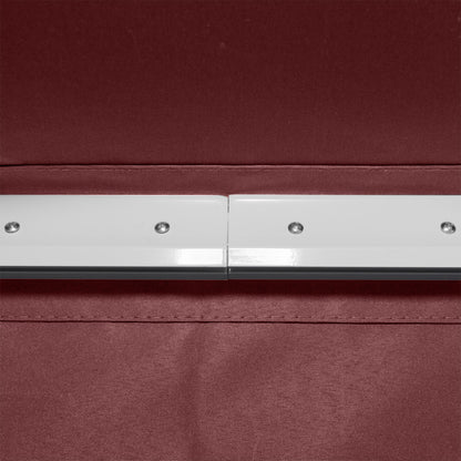 Outsunny Toldo Manual Retráctil 3,5x2,5 M Con Ángulo Ajustable Manivela Rojo_4