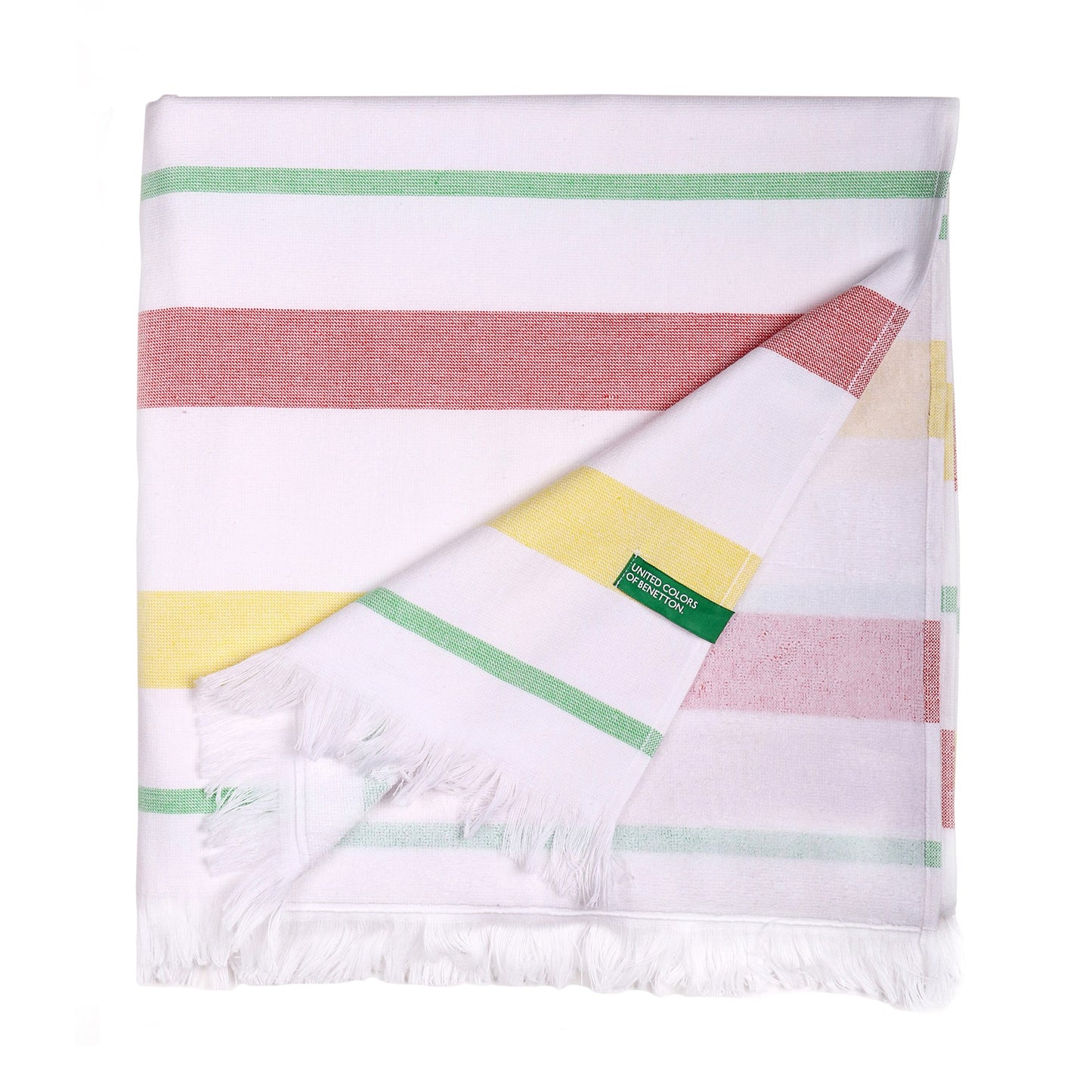 Hammam 80x165cm 350gsm 100% Algodón Rosa, Amarillo Y Verde Rainbow Be_0
