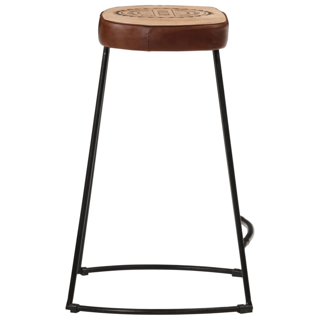 Taburetes De Bar 2 Uds Marrón Oscuro 41x29x62 Cm_2