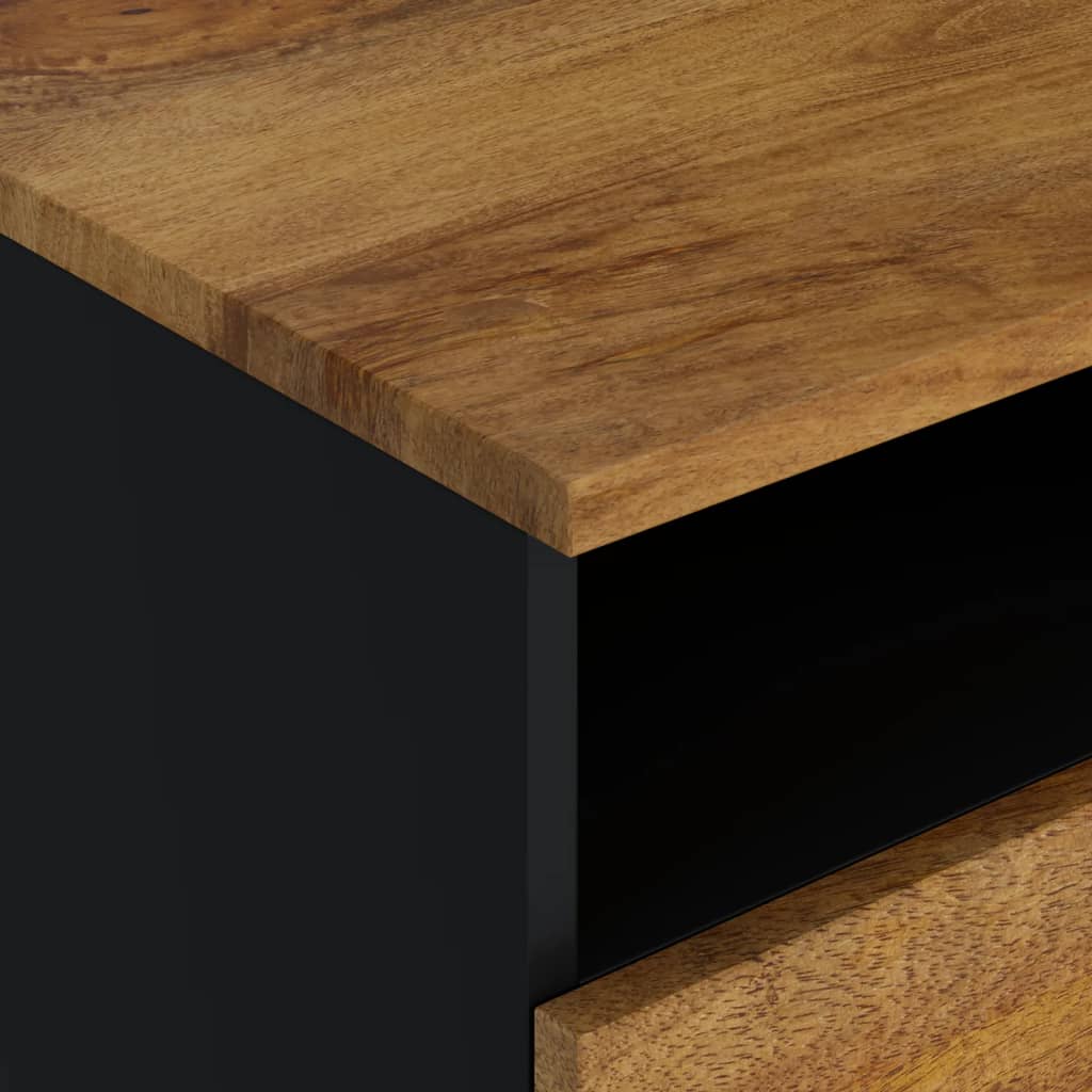 Mesa De Centro Madera Maciza Mango Y Contrachapada 80x54x40 Cm_4