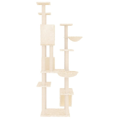 Vidaxl Rascador Para Gatos Con Postes De Sisal Crema 191 Cm_3