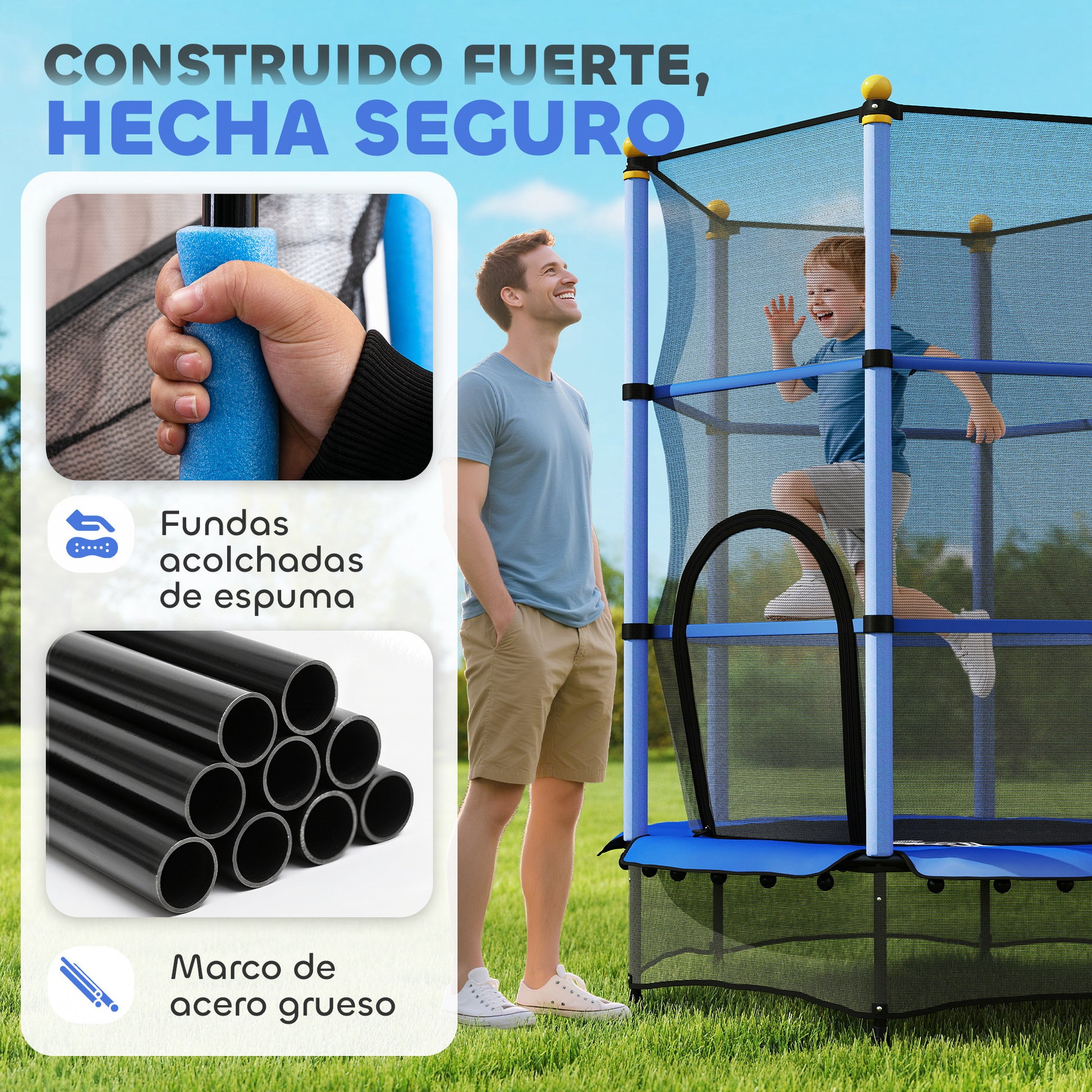 Homcom Cama Elástica Infantil Ø140 Cm_3