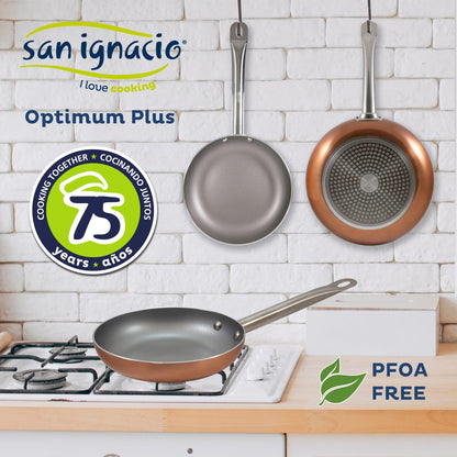 Bateria De Cocina 7 Piezas San Ignacio Faro De Acero Inoxidable Con Juego De Sartenes (18/22/26 Cm) San Ignacio Optimum Plus En Aluminio Prensado_3