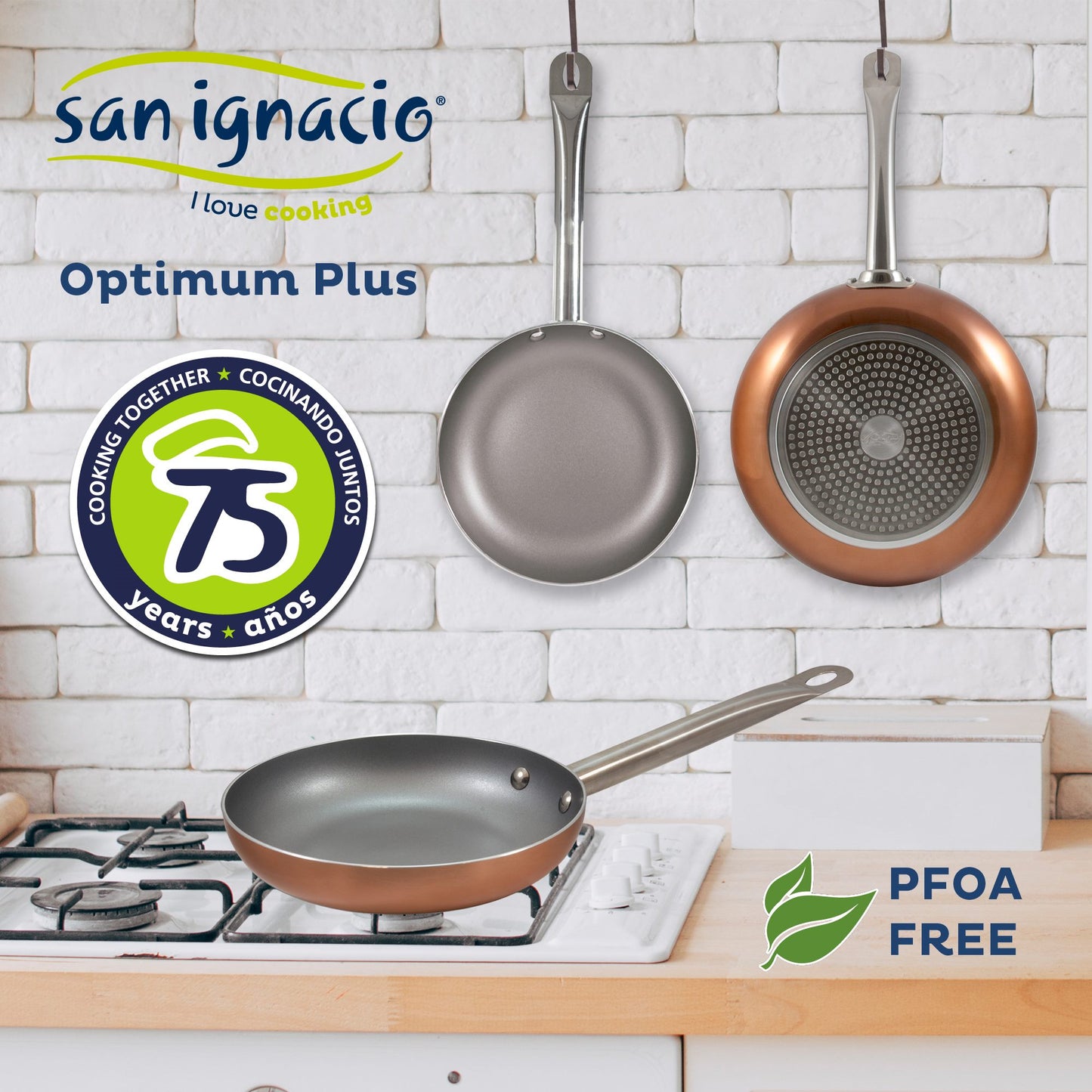 Bateria De Cocina 5 Piezas San Ignacio Cassel De Acero Inoxidable Con Juego De Sartenes (18/22/26 Cm) San Ignacio Optimum Plus En Aluminio Prensado_3
