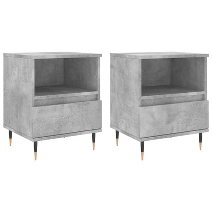 Mesitas Noche 2 Uds Madera Ingeniería Gris Hormigón 40x35x50 Cm_0