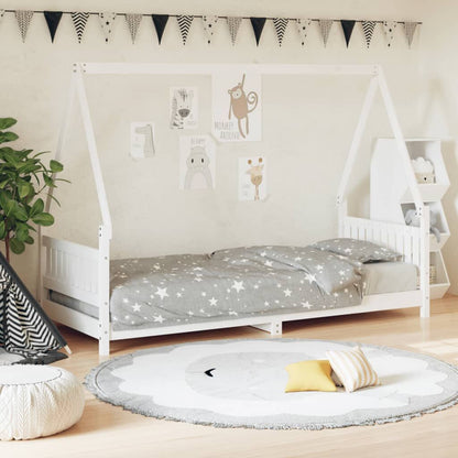 Vidaxl Estructura De Cama Para Niños Madera De Pino Blanco 80x200 Cm_1