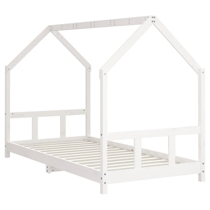 Estructura De Cama Para Niños Madera De Pino Blanco 90x200 Cm / Vetonek_3
