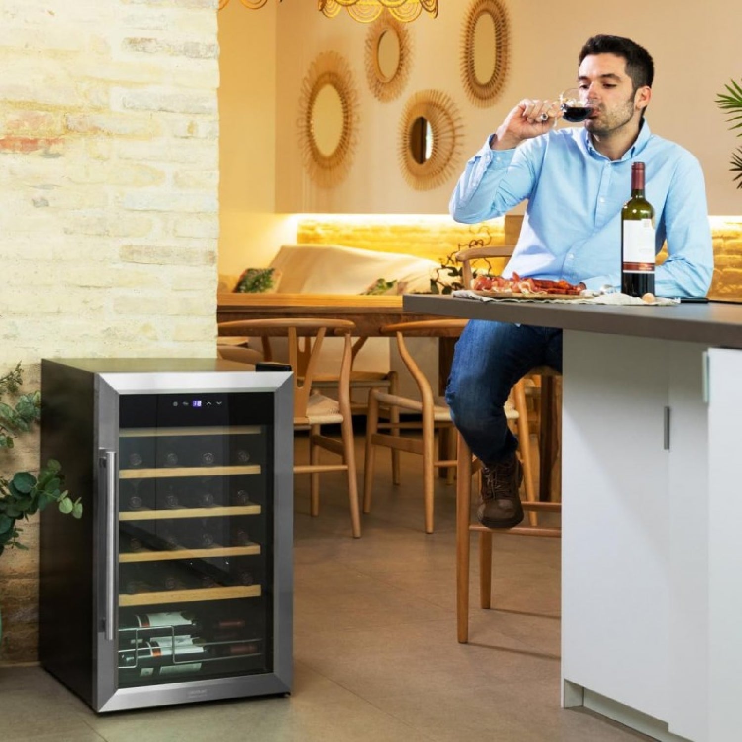 Cecotec Vinoteca Bolero Grandsommelier 2450 Inox Compressor_2
