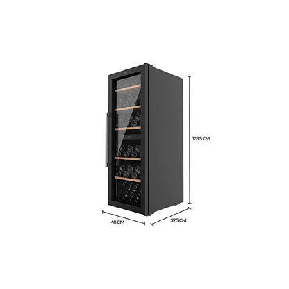 Vinoteca De 77 Botellas Bolero Grandsommelier Duo 77000 Black. 193 L, Sistema Compresor De Enfriamiento, Display, Control Táctil, Temperatura Regula_2