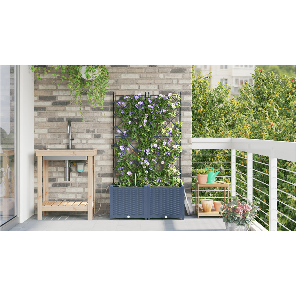 Vidaxl Jardineras Gris 80 X 40 X 142 Cm Acero_3