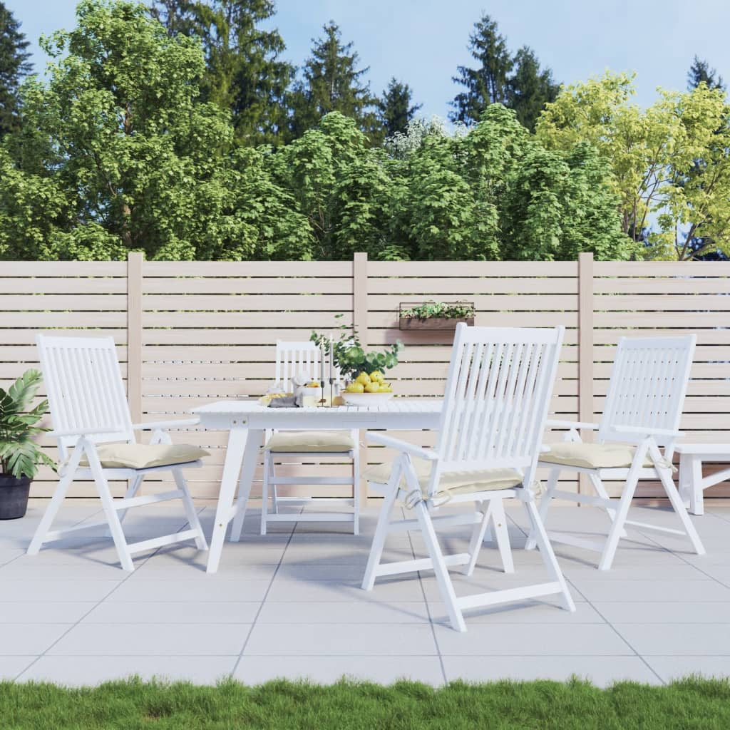 Vidaxl Cojines De Silla De Jardín 4 Uds Tela Oxford Crema 50x50x7 Cm_1