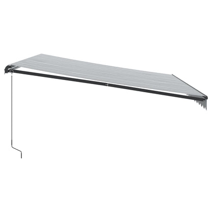 Toldo Retráctil Manual Gris Antracita Y Blanco 450x350 Cm_3