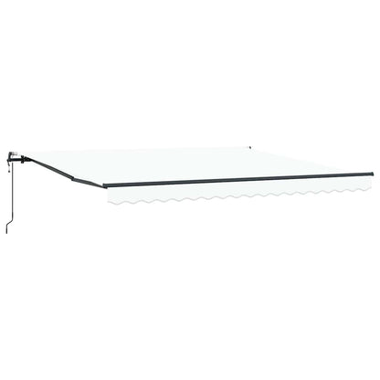 Toldo Retráctil Blanco 400 X 350 Cm Tela Y Aluminio_0