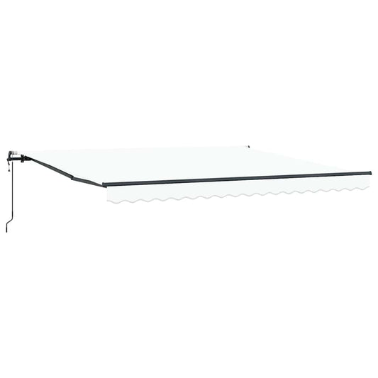 Toldo Retráctil Blanco 400 X 350 Cm Tela Y Aluminio_0