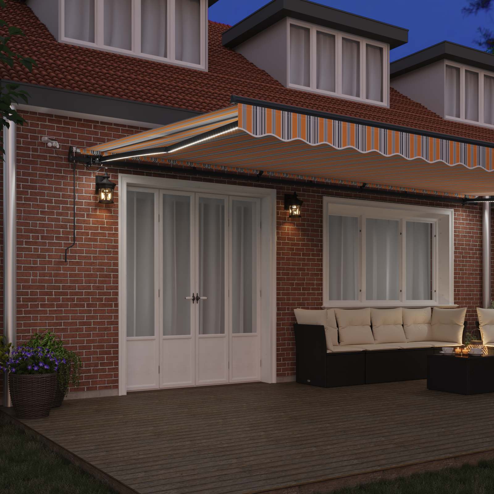 Toldo Retráctil Multicolor 600 X 300 Cm Poliéster_2