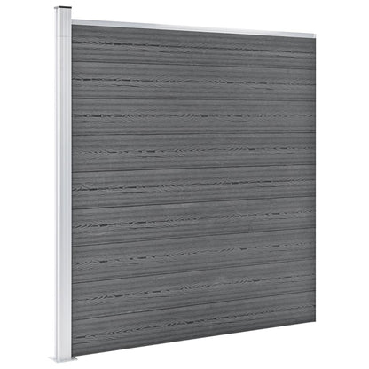 Set De Valla 6 Cuadradas + 1 Oblicua Wpc Gris 1138x186 Cm / Vetonek_1