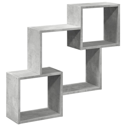 Armario De Pared Madera De Ingeniería Gris Hormigón 78x18x71 Cm / Vetonek_1