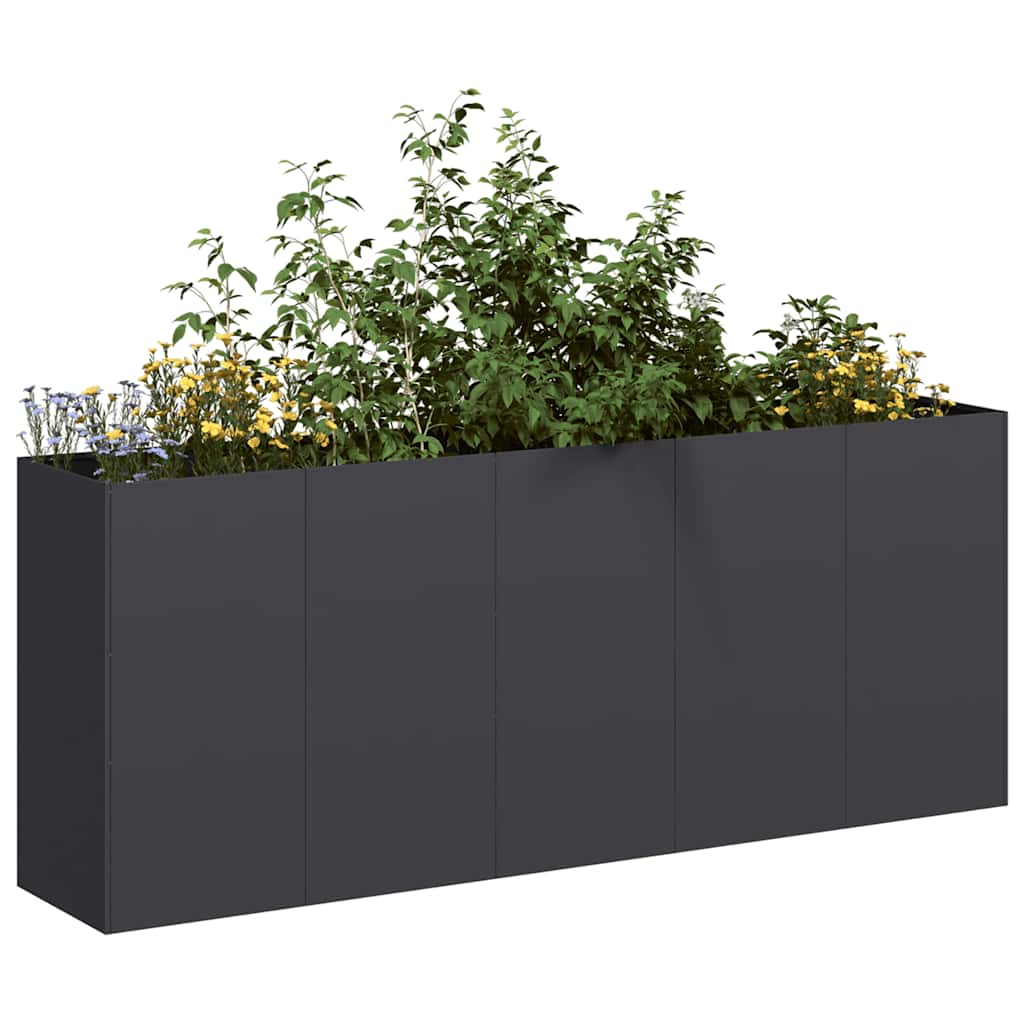 Jardinera De Acero Laminado En Frío Negro 200x40x80 Cm_1