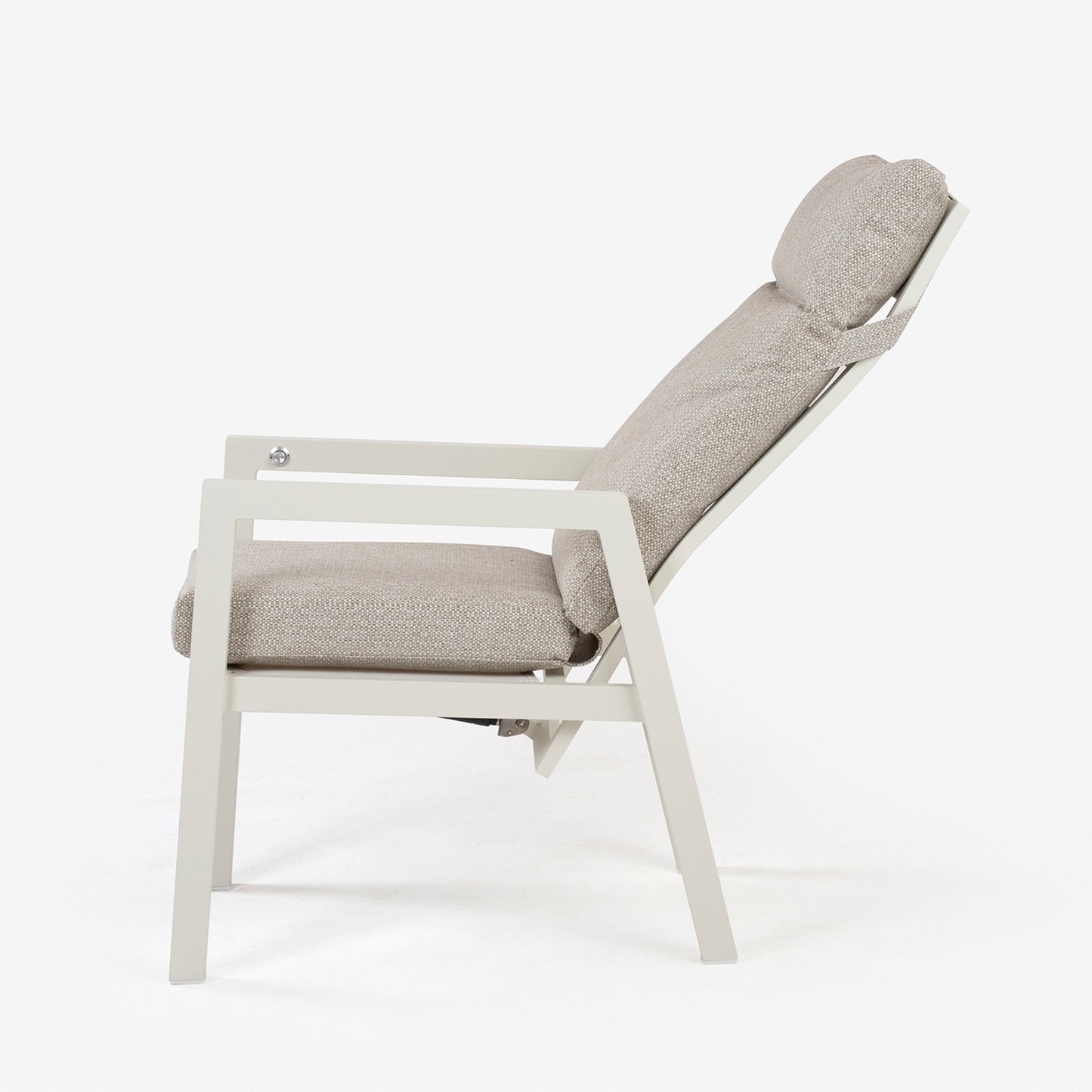 Conjunto Relax Reclinables, Para Jardín, Aluminio, Color Blanco Envejecido, Reposapies:47x60 X38 Alto,sillón:72x59x112 Cm Alto,mesa:60x51cm Alto_3