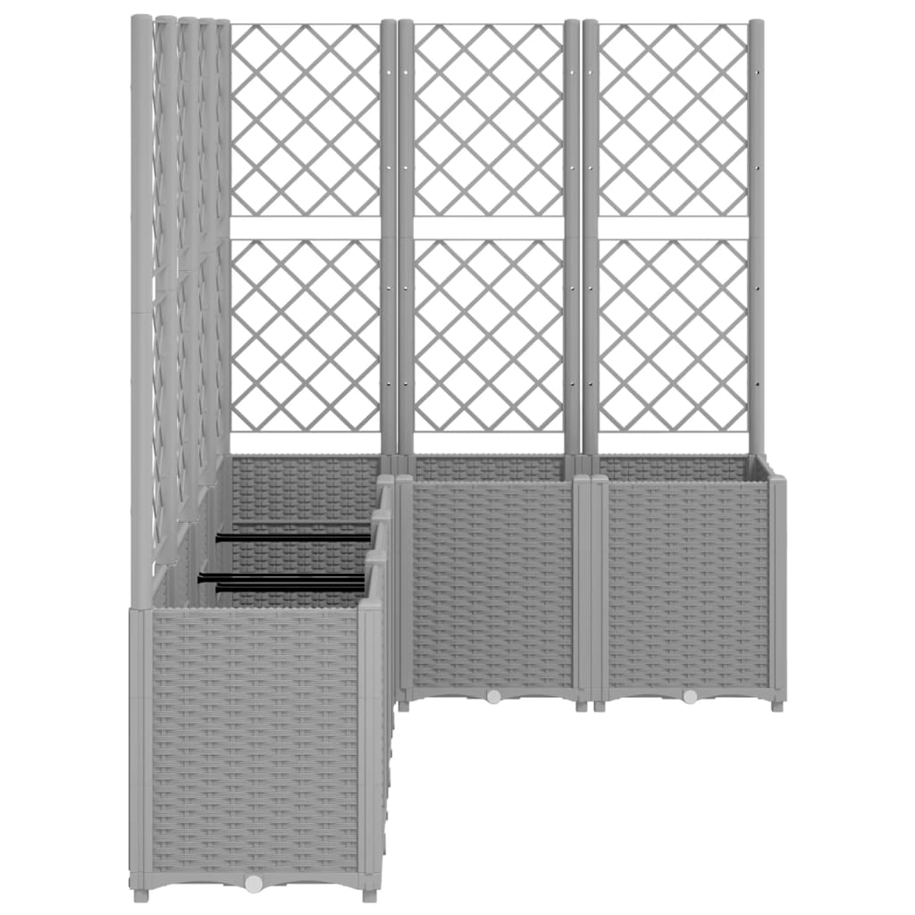 Jardinera Con Enrejado Pp Gris Claro 160x120x140 Cm_3
