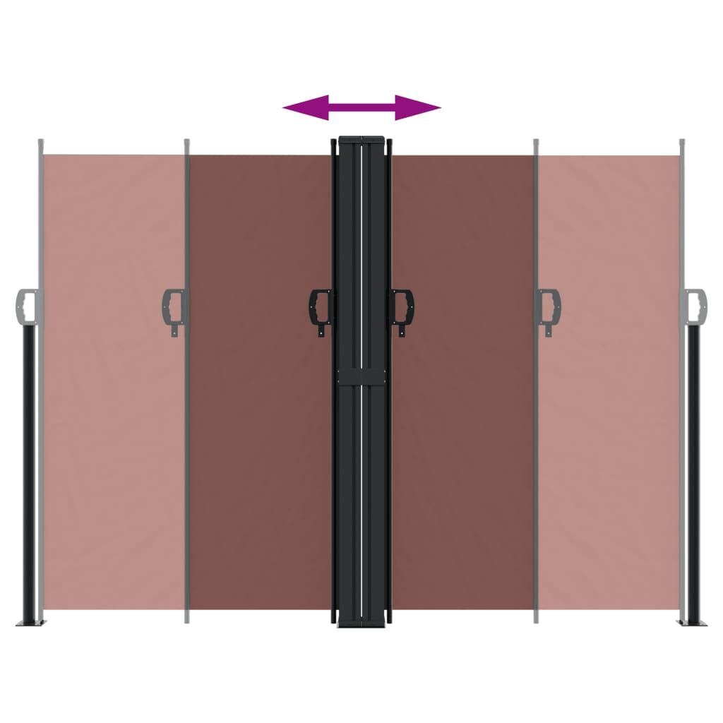 Vidaxl Toldo Lateral Retráctil Marrón 180x1200 Cm_4