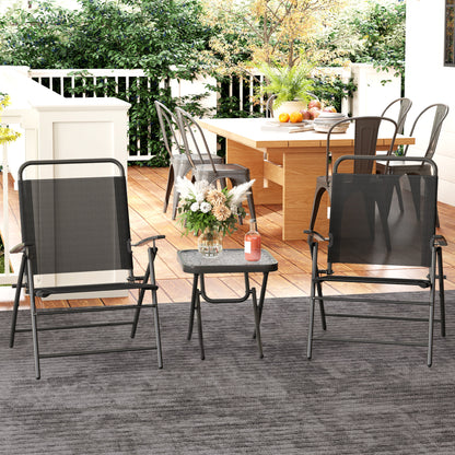 Outsunny Conjunto De Mesa Y Sillas De Terraza Exterior Plegables De 3 Piezas_1