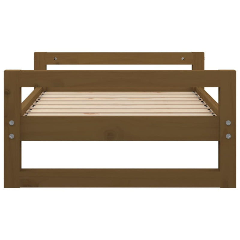Vidaxl Cama Para Perros Madera Maciza Pino Marrón Miel 75,5x55,5x28 Cm_5
