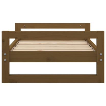 Vidaxl Cama Para Perros Madera Maciza Pino Marrón Miel 75,5x55,5x28 Cm_5
