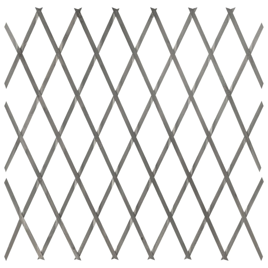 Vallas Enrejado 5 Uds Madera Maciza De Abeto Gris 180x80 Cm / Vetonek_1
