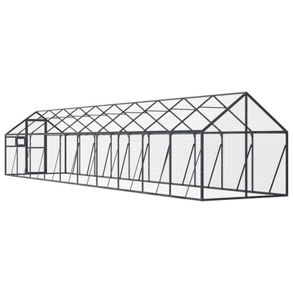 Vidaxl Pajarera De Aluminio Gris Antracita 1,79x10x1,85 M_4
