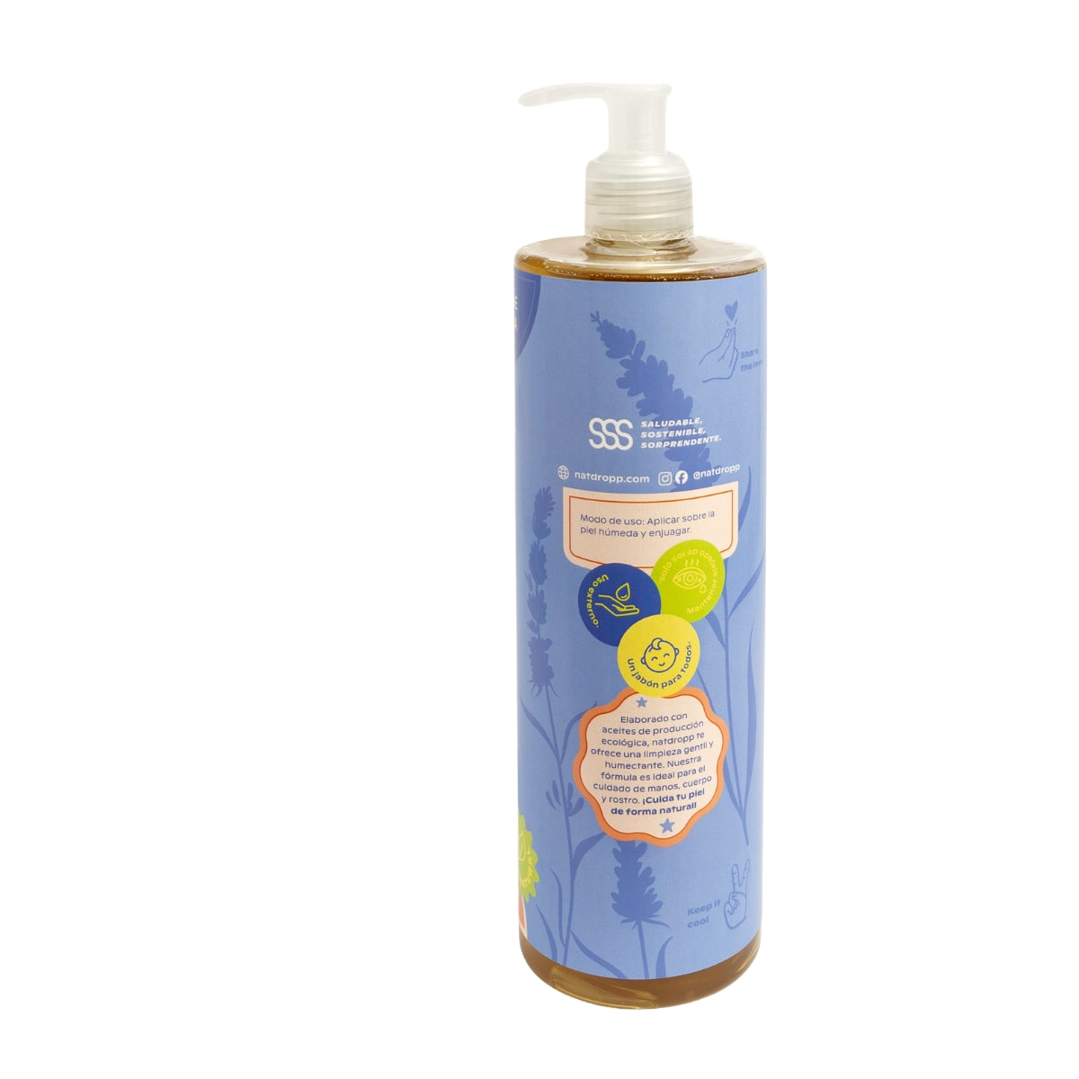 Jabón De Castilla Líquido Bio Lavanda Flash Natdropp 250ml_3