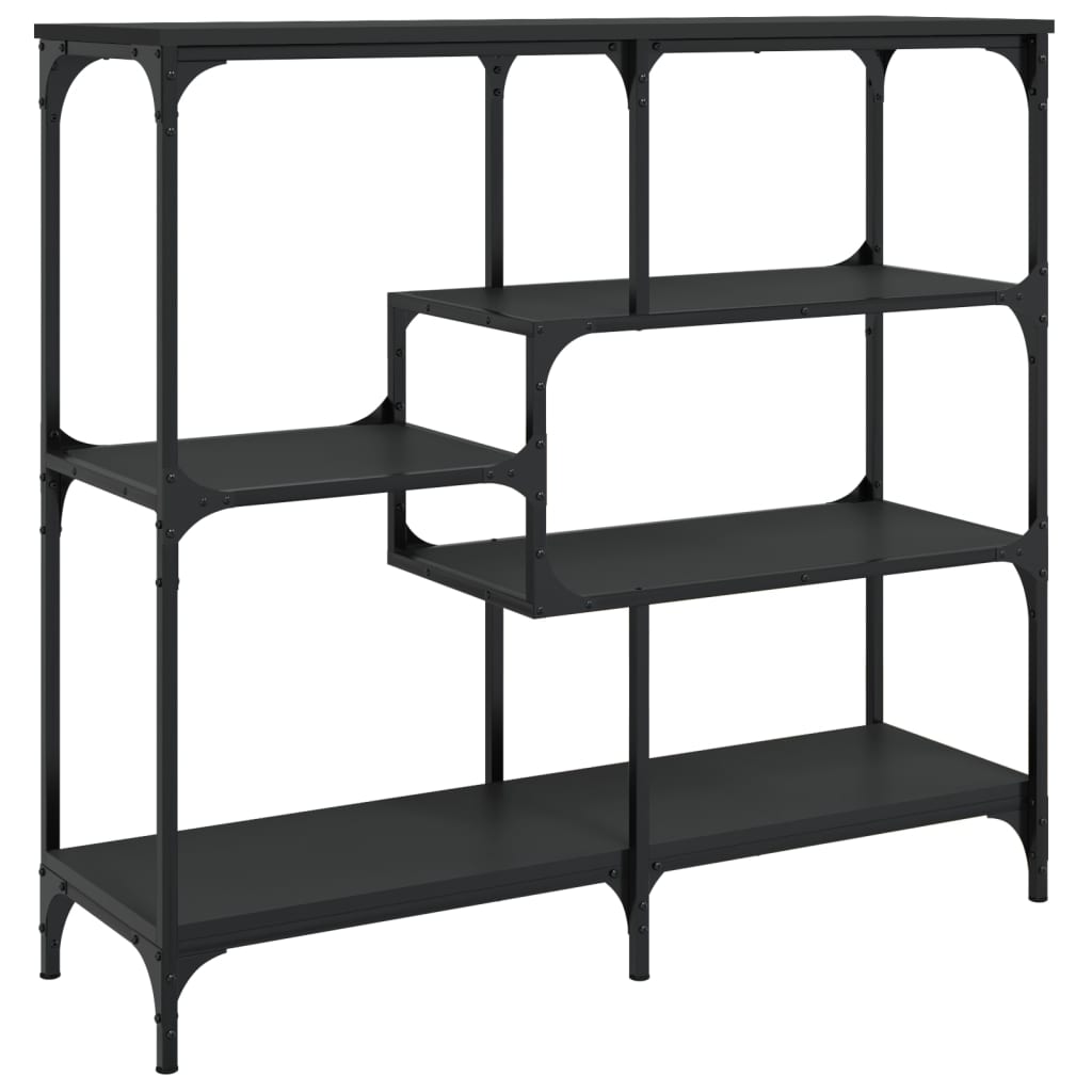 Mesa Consola Madera Contrachapada Negro 103x32x95 Cm_0