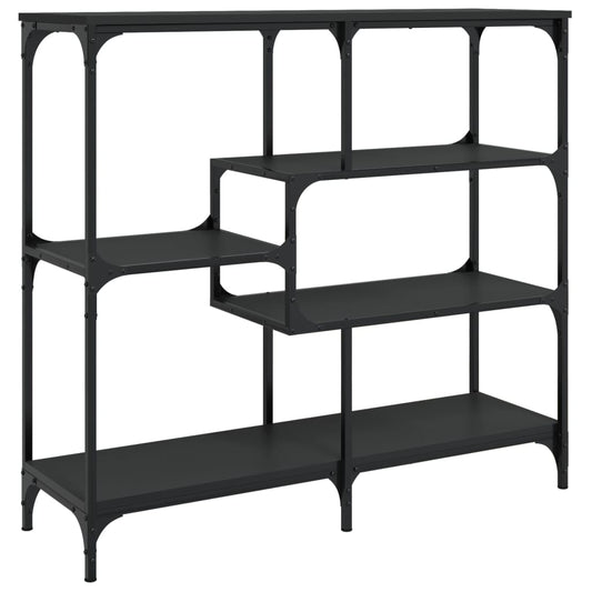 Mesa Consola Madera Contrachapada Negro 103x32x95 Cm_0