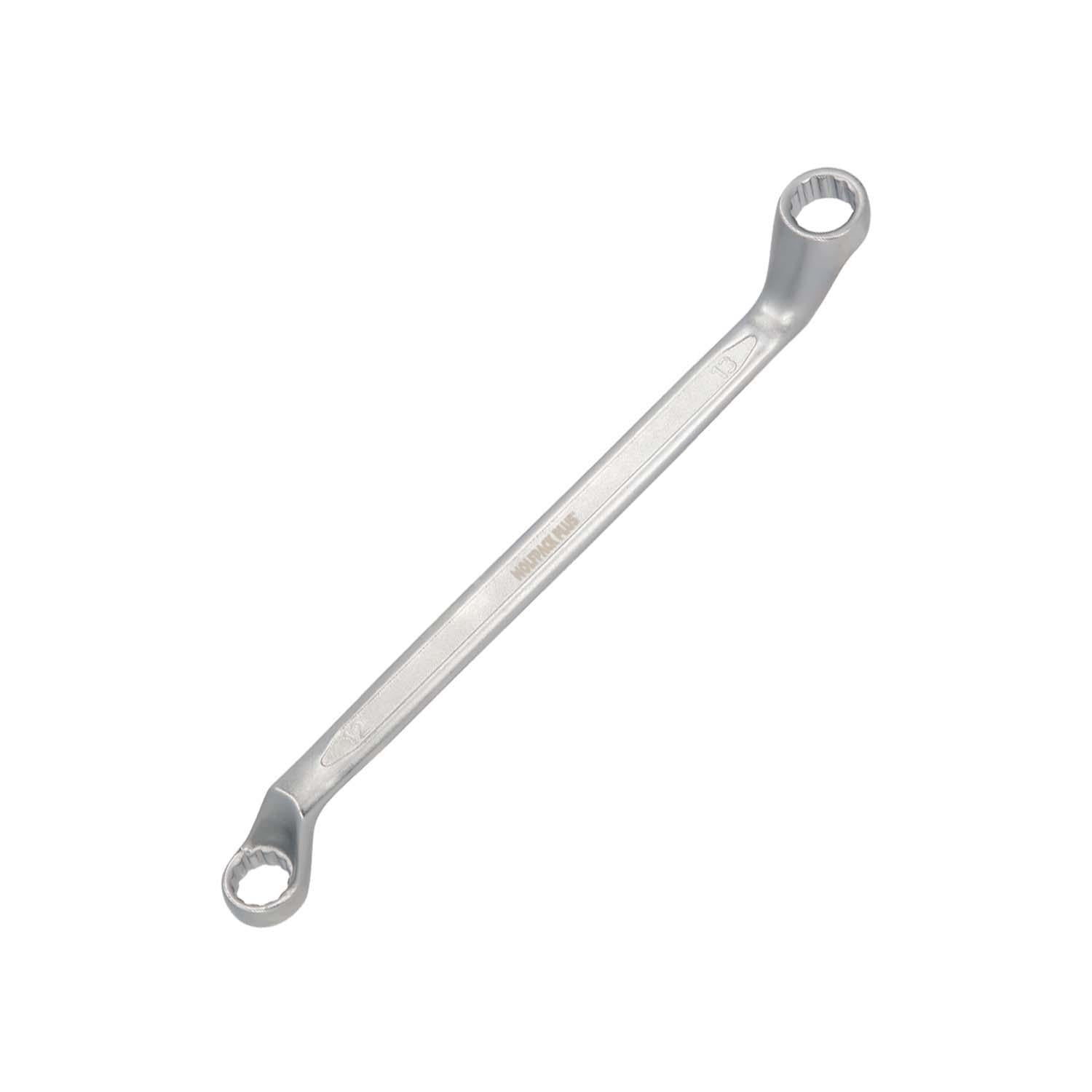 Llave Estrella Acodada Plus Acero Cromo Vanadio 12x13 Din 838. Llave Doble Boca Acodada, Llave Fija Estrella Acodada_0
