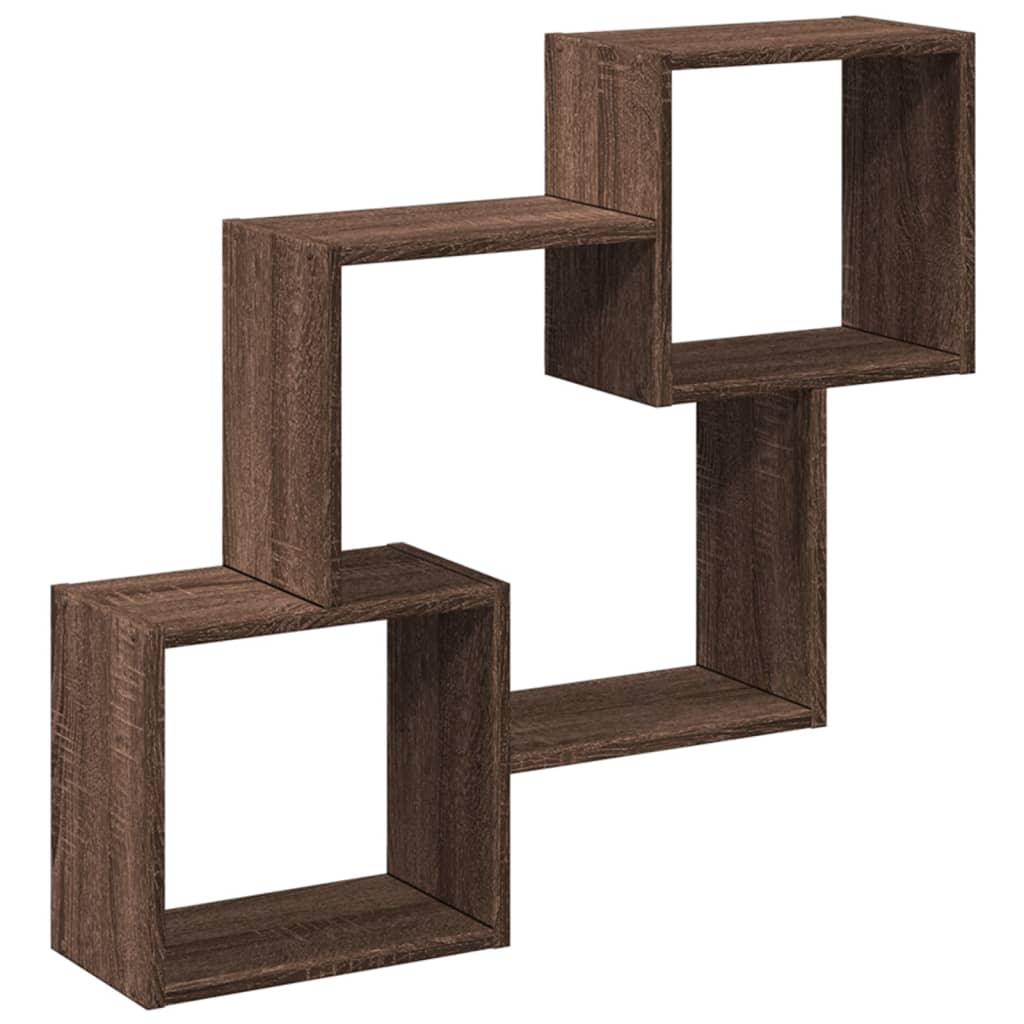 Mueble De Pared Madera De Ingeniería Marrón Roble 78x18x71 Cm / Vetonek_1
