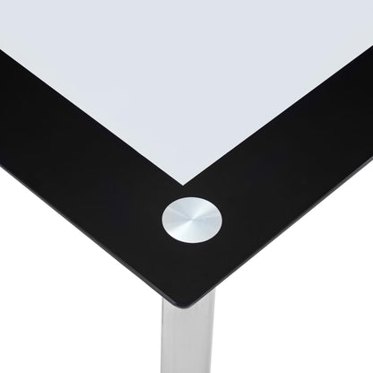 Mesa De Comedor Vidrio Templado Negro Transparente 120x60x75 Cm_2