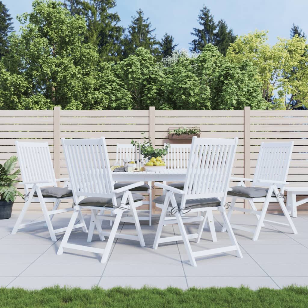 Vidaxl Cojines De Silla De Jardín 6 Uds Tela Oxford Gris 40x40x7 Cm_1