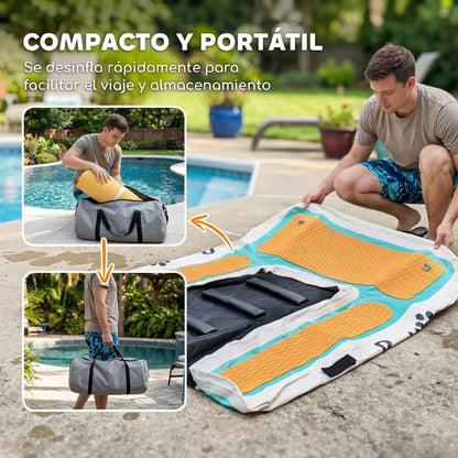 Pawhut Rampa De Agua Hinchable Para Perros Para Piscina Barcos Lagos 151x102 Cm_4