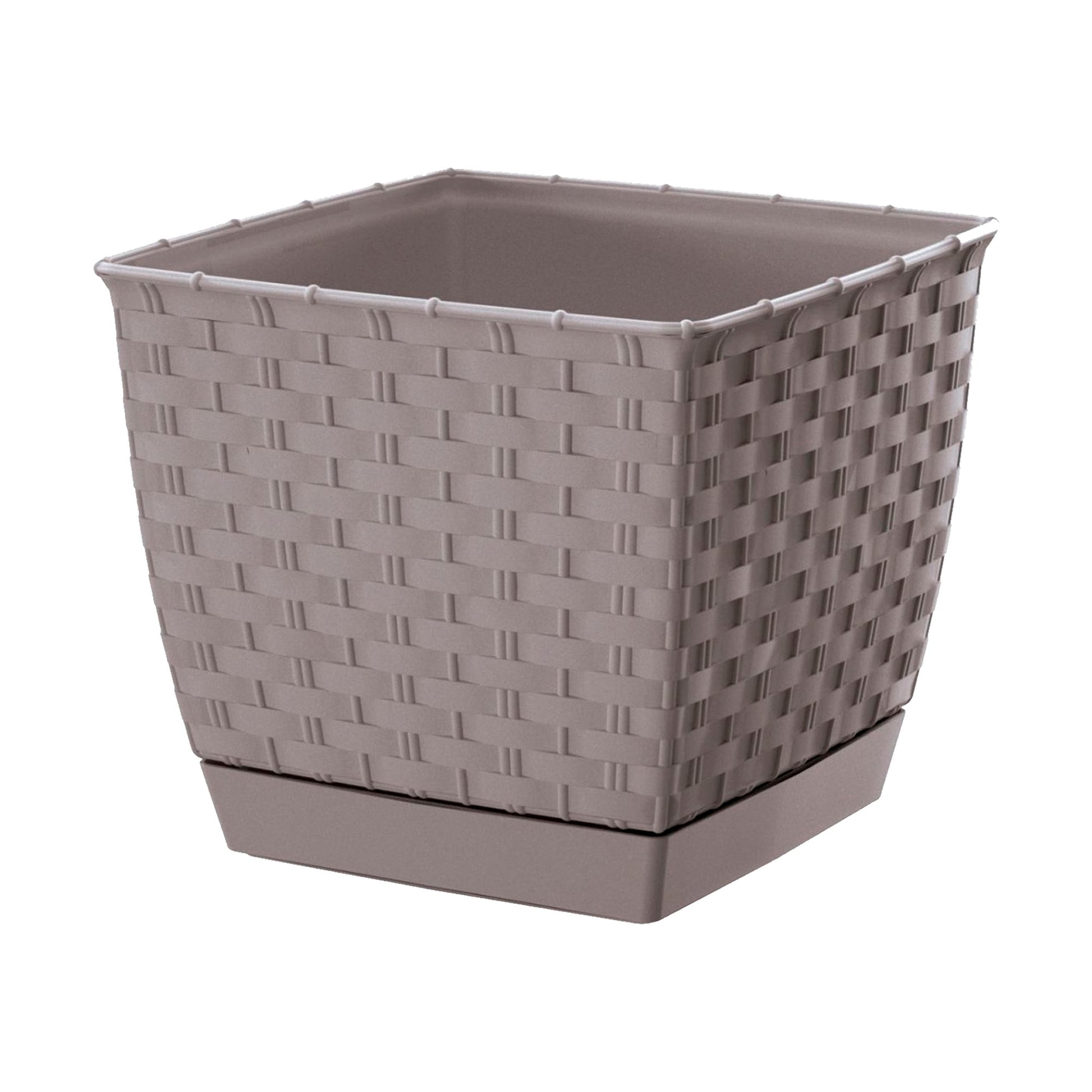 Maceta Ratolla Square 1,5l., Dimensiones (mm) 145x145x126, Color Mocca_0