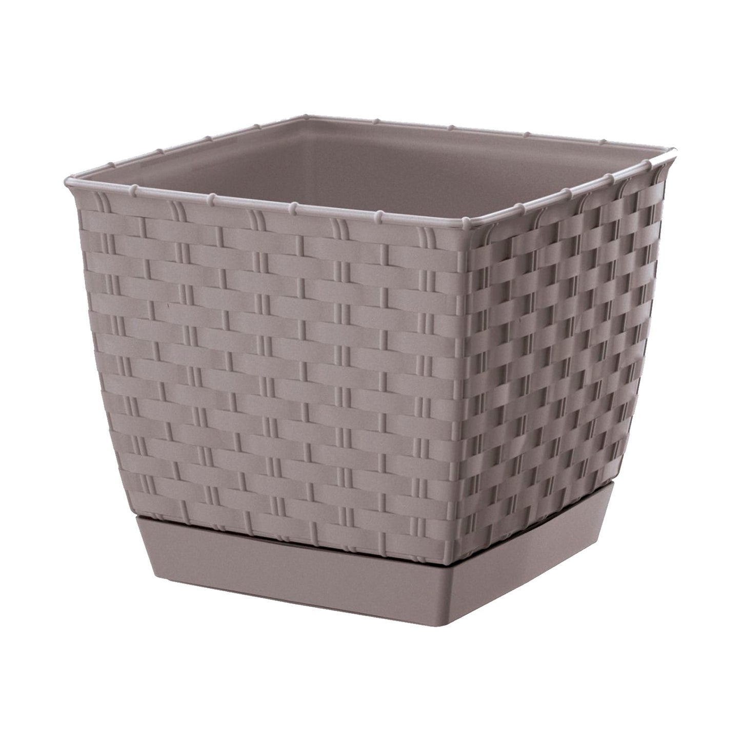 Maceta Ratolla Square 1,5l., Dimensiones (mm) 145x145x126, Color Mocca