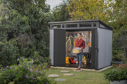 Keter Caseta Artisan 9x7: Almacenamiento Exterior, Resina, Efecto Madera._3